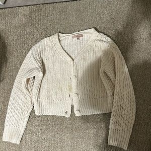 Love tree cropped sweater with buttons